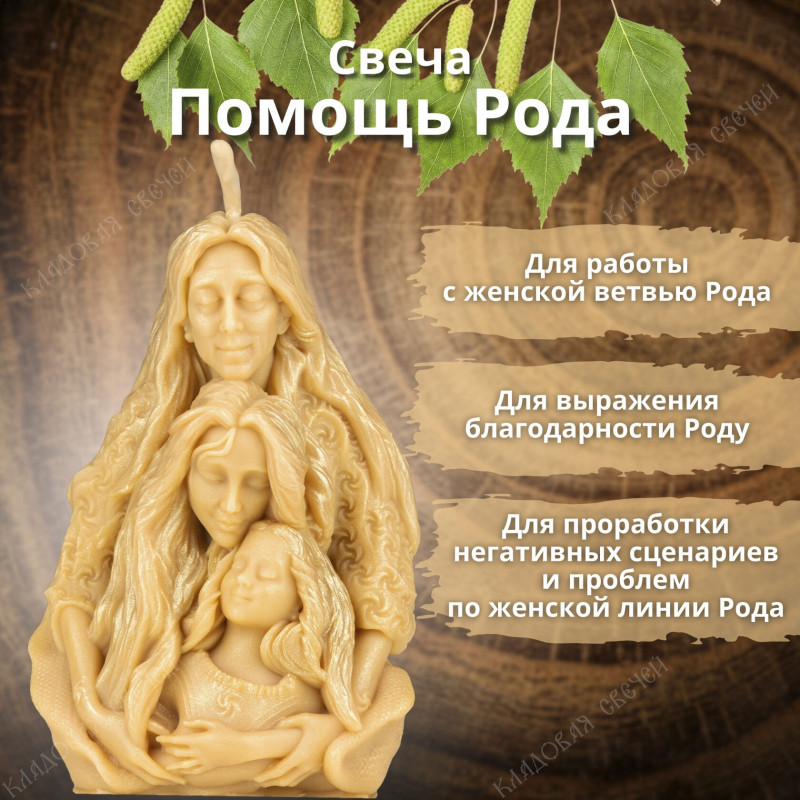 Свеча "Помощь Рода" (женская) Свеча "Помощь Рода" (женская)